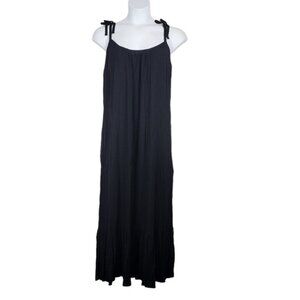 City Chic Womens Black Bow Strap Tropical Escape Maxi Dress Size 14 NWT